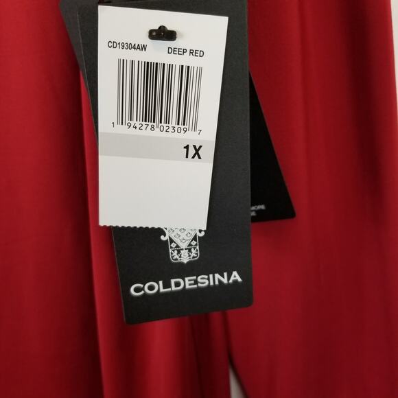 Coldesina NWT Jenny Convertible Asymmetrical Dress Stretchy Red 5 Ways Size 1X - Picture 5 of 9